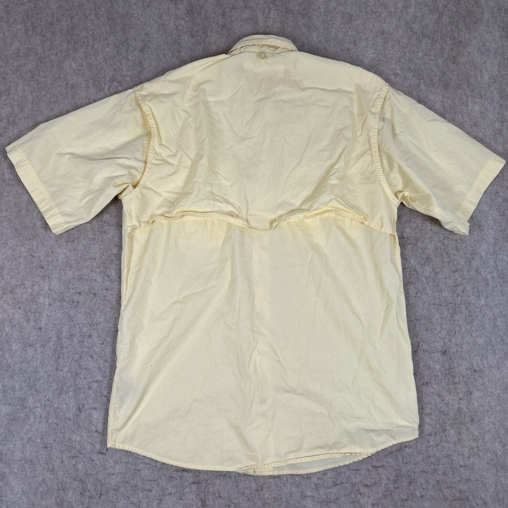 Bimini Bay Outfitters Mens Yellow Short Sleeve Button Up Fishing Shirt Size M - Picture 7 of 9